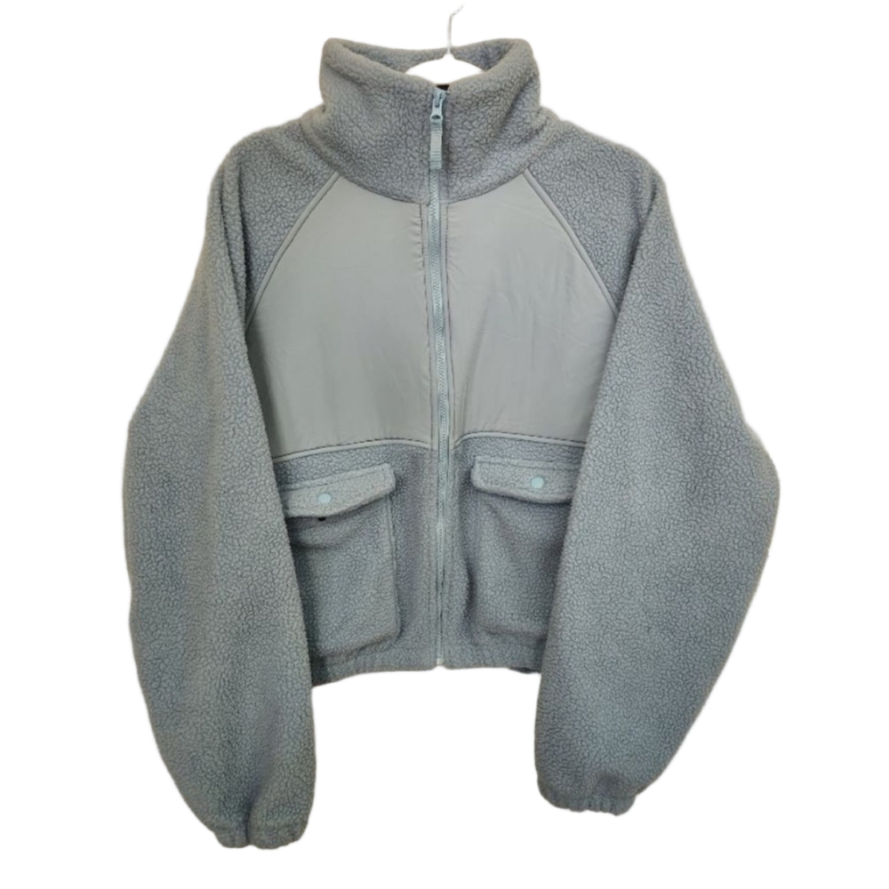 Blogilates Light Blue Bonfire Fleece Jacket XS